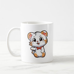 Zeichentrick-Maus-Illustration Kaffeetasse