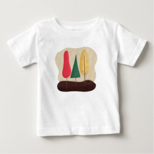 Zeichentrick, Wald, Bäume Baby T-shirt