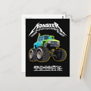 Zeichentrickauto Postkarte