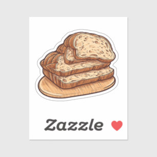 Zeichentrickbrot Aufkleber