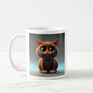 Zeichentrickdarstellung einer niedlichen Katze Kaffeetasse