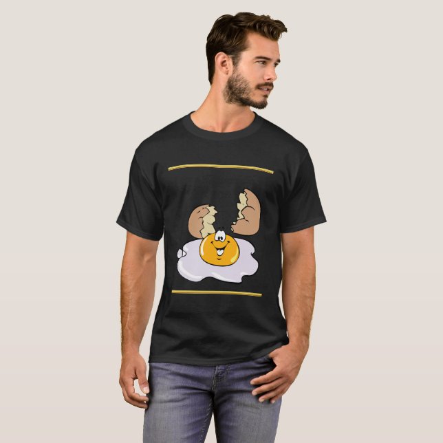 Zeichentrickeier mit großem Lächeln T-Shirt (Vorne ganz)