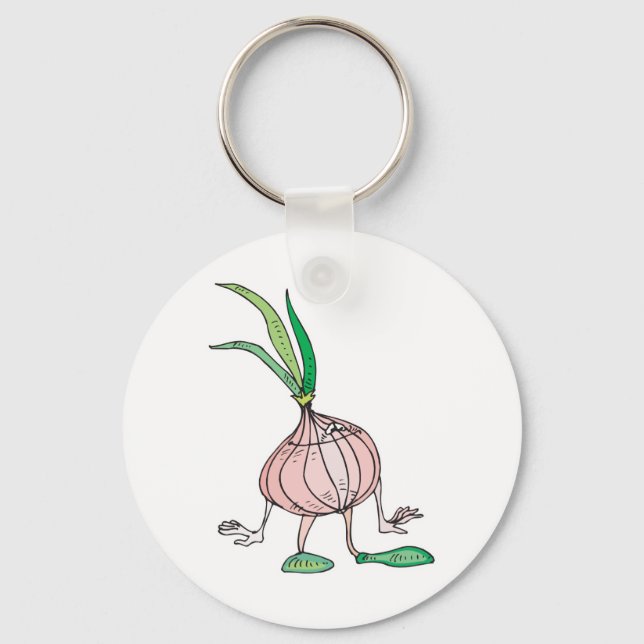 Zeichentrickfigur alberne Zwiebel Schlüsselanhänger (Vorderseite)
