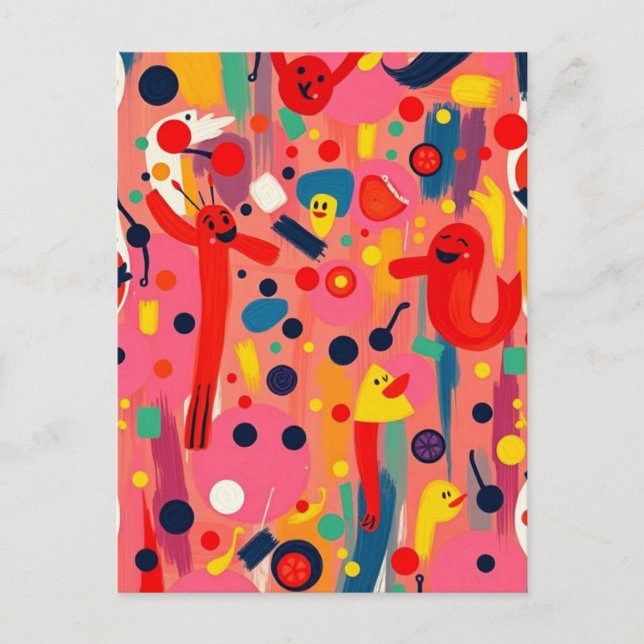 Zeichentrickfigur Postkarte (Vorderseite)