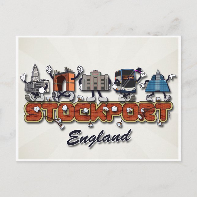 Zeichentrickfiguren Postkarte (Vorderseite)