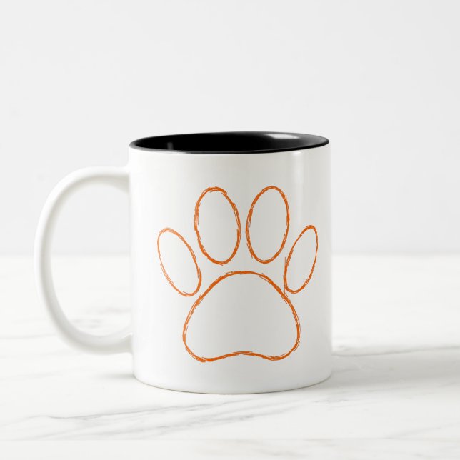 Zeichentrickgeflecht Zweifarbige Tasse (Links)