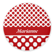 Zeichentrickknöpfe für Red Polka Dot Design