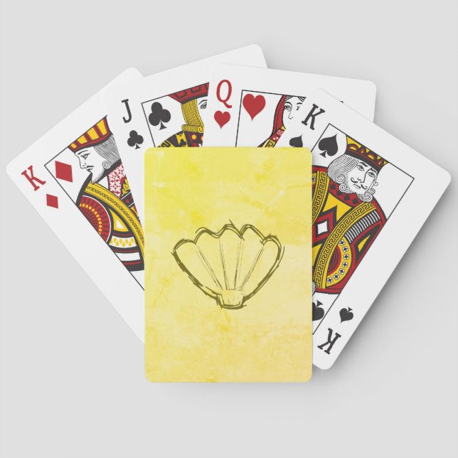 Zeichentrickskizze auf altem Papier Spielkarten (Rückseite)