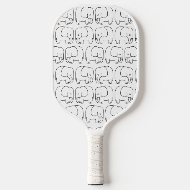 Zeichn Baby Elephant Pickleball Schläger (Vorderseite)