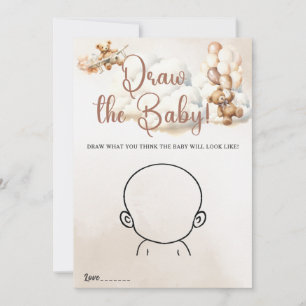 ZEICHN DES BABY GAME Baby Shower Game Niedlich Bea Einladung