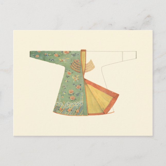 Zeichn des halb fertig gestellten Kimono Postkarte (Vorderseite)