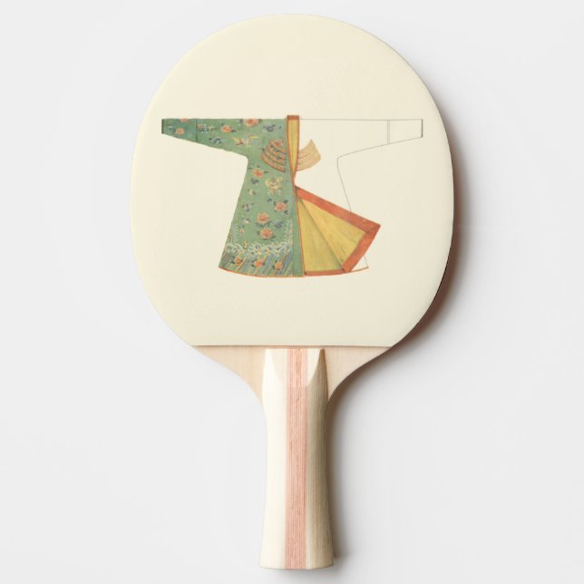 Zeichn des halb fertig gestellten Kimono Tischtennis Schläger (Vorderseite)