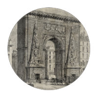 Zeichn des Monuments Porte Saint-Denis