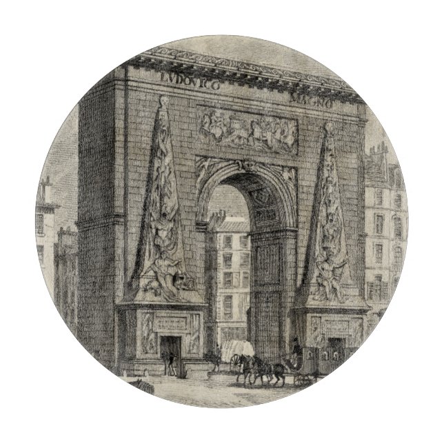Zeichn des Monuments Porte Saint-Denis Schneidebrett (Vorderseite)