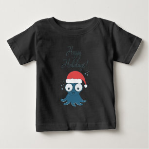 zeichn des niedlichen Cartoon-Blauktopus Baby T-shirt