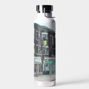 Zeichn des Stadtzentrums von Madison, Wisconsin Trinkflasche