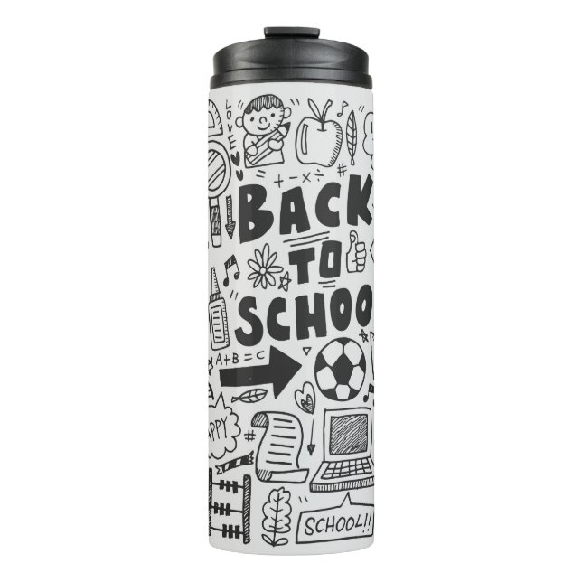 zeichn-Doodschule Thermosbecher (Vorderseite)