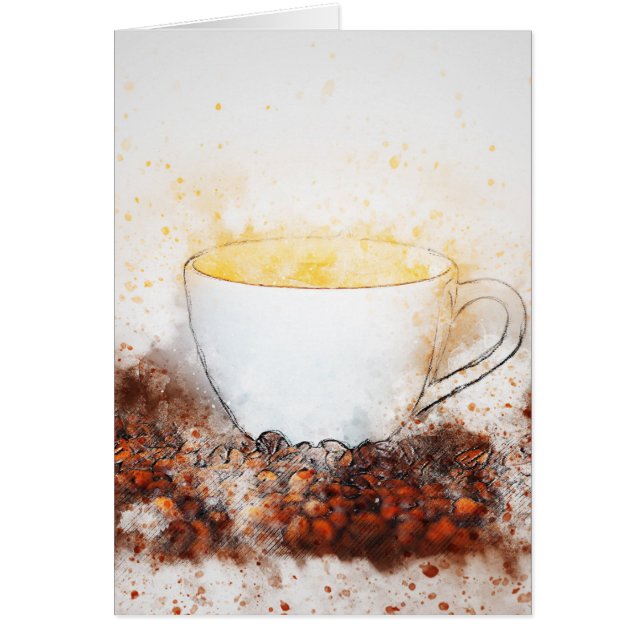 Zeichn einer Kaffeepause unter den Kaffeebohnen (Vorne)