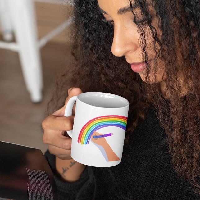 Zeichn eines Regenbogens Kaffeetasse (Von Creator hochgeladen)
