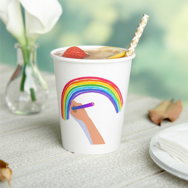 Zeichn eines Regenbogens Pappbecher (Von Creator hochgeladen)