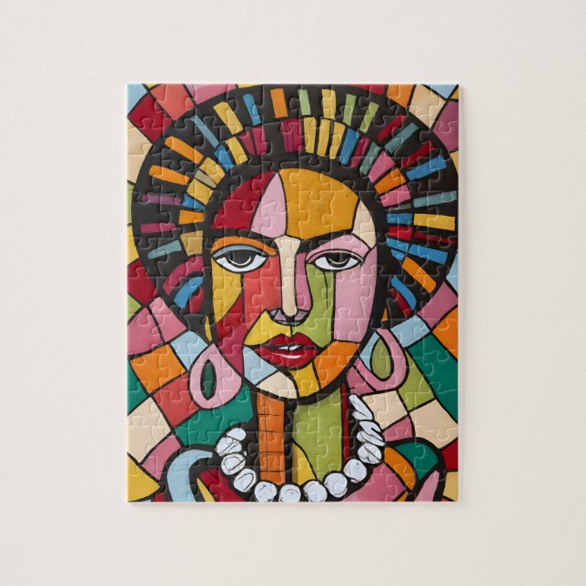 Zeichn mit Kuben surrealer Kubistenkunst (Vertikal)