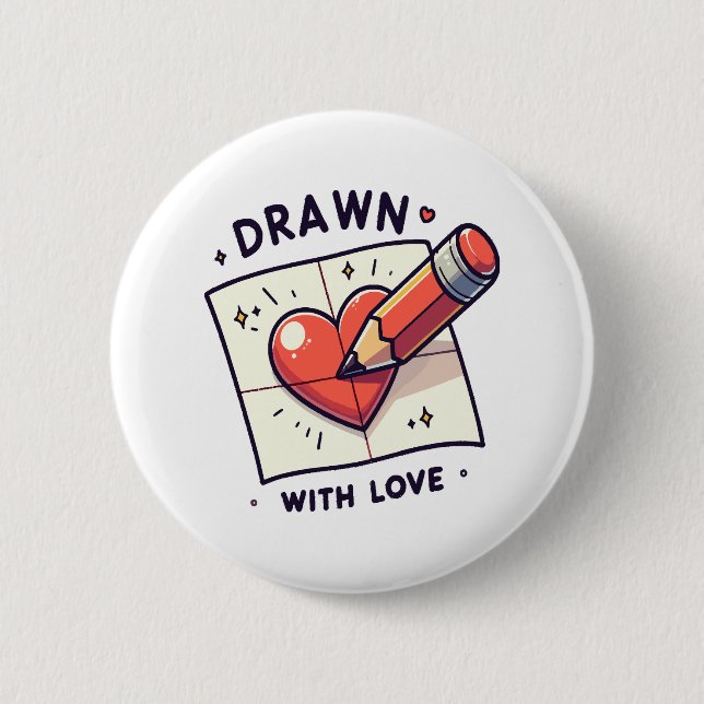 Zeichn mit Liebe Button (Vorderseite)