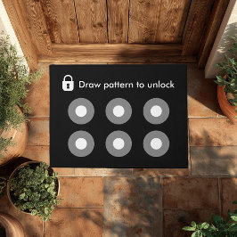 Zeichn Muster zur Entsperrung der Coolen Geeky Fun Fußmatte