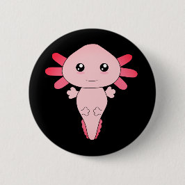 Zeichn von Cool rosa Axolotl Button