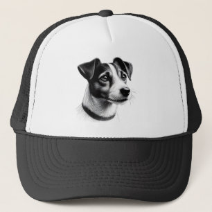 Zeichn von Jack Russell Terrier Truckerkappe