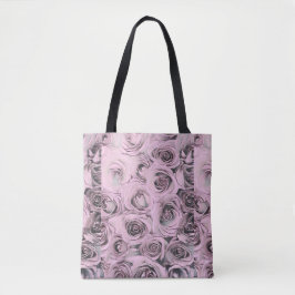 Zeichn von rosa Rosen Tasche