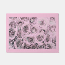 Zeichn von rosa Rosen Türmatte
