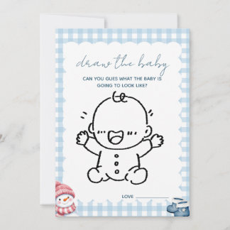 Zeichne die Baby Winter-Baby-Shower-Spielkarte Einladung