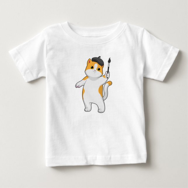 Zeichnen als Maler mit Pinsel Baby T-shirt (Vorderseite)