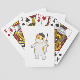 Zeichnen als Maler mit Pinsel Spielkarten