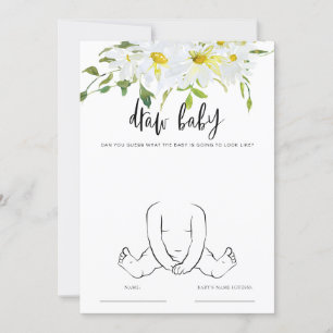 Zeichnen Baby Daisy Baby Shower Blumenspielkarte Einladung
