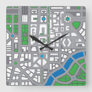 Zeichnen der Karten Quadratische Wanduhr