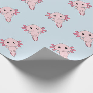 Zeichnen des coolen rosa Axolotl Geschenkpapier