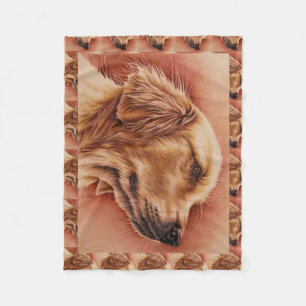 Zeichnen des goldenen Retrievers auf Decke