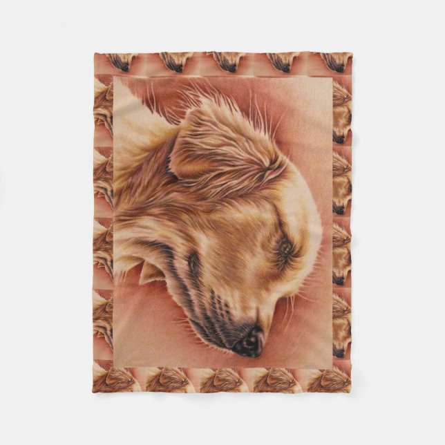 Zeichnen des goldenen Retrievers auf Decke (Vorderseite)