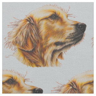 Zeichnen des goldener Retriever-Gesichtes im Stoff