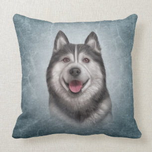 Zeichnen des Hundealaskischen Malamute Kissen