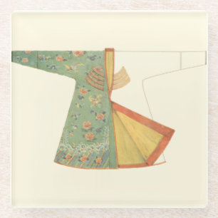 Zeichnen des unfertigen Kimono Glasuntersetzer