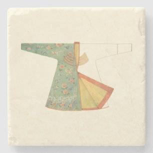 Zeichnen des unfertigen Kimono Steinuntersetzer