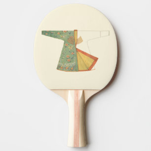 Zeichnen des unfertigen Kimono Tischtennis Schläger