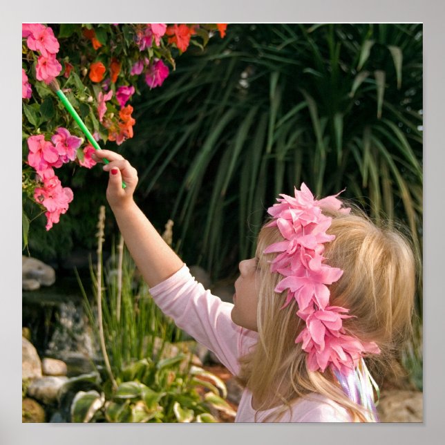 Zeichnen einer Blume Poster (Vorne)