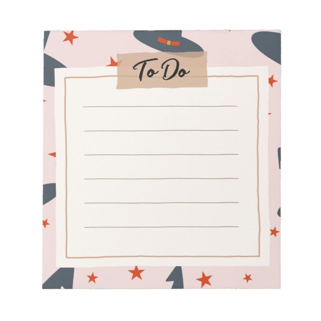 Zeichnen eines Halloween-Musters, um Notepad aufzu Notizblock (Vorderseite)