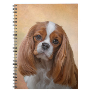 Zeichnen Hundeunbekümmerten Königcharles Spaniel Notizblock