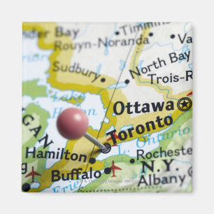 Zeichnen Sie das Button auf, das auf Toronto, Magnet
