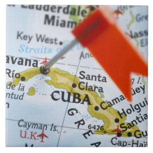 Zeichnen Sie das Button auf, das in Havana, Kuba Fliese