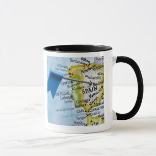 Zeichnen Sie das Button auf, das in Madrid, Tasse